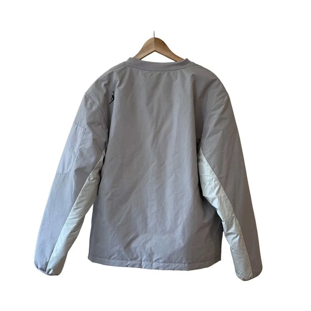 Jordan 23 Engineered Pullover Jacket‎ Gray Nylon Side Zip Pocket Mens